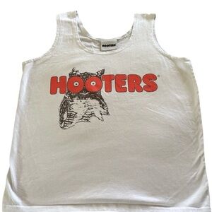 Ripple Junction HOOTERS Girl Iconic Waitress Tank Top Sz XL White/Orange